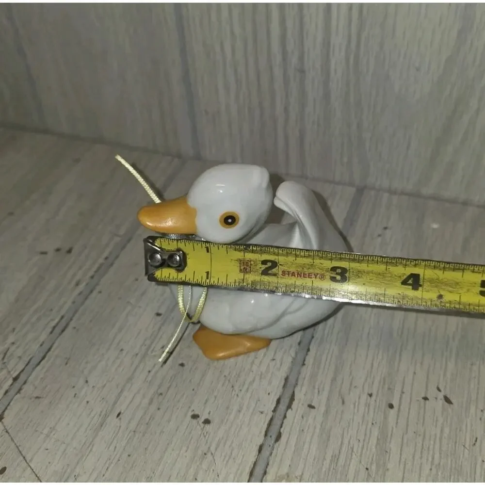 Vintage White Ceramic Duck Homco #1414 Easter Spring Decor Farmhouse Cottagecore